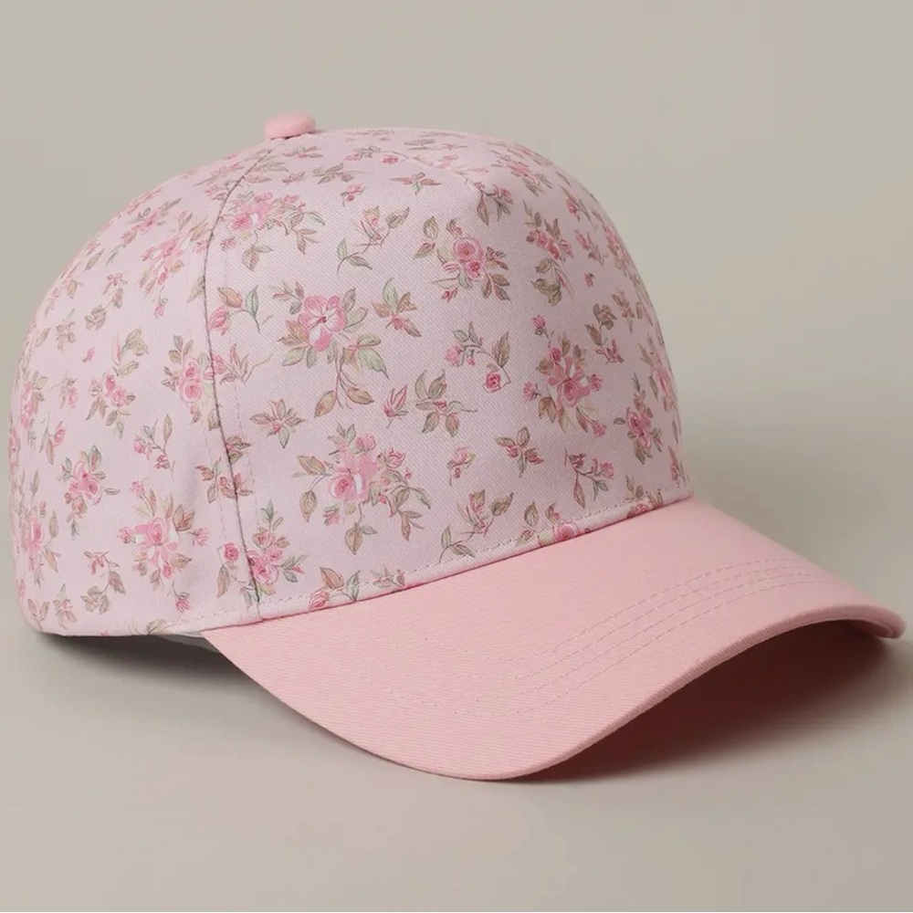Light Pink Floral Design Trucker Hat